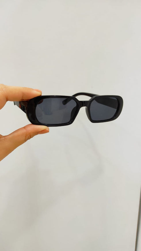 Retro Narrow Rectangular Oval Sunglasses
